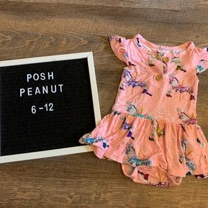 Posh peanut Claudine twirl dress